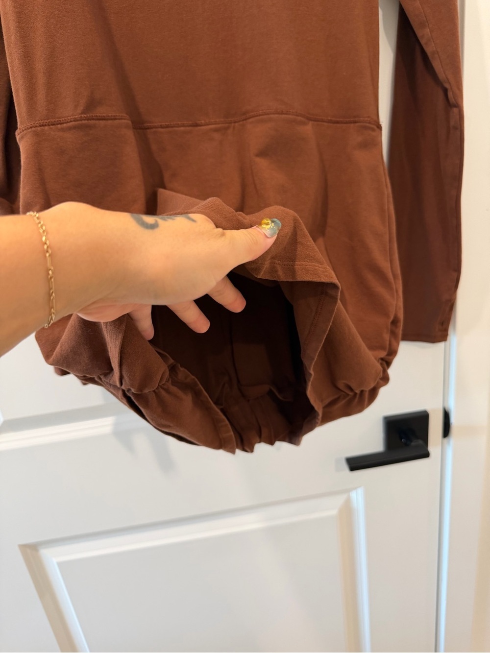 Women’s free people movement Long Sleeve Scoop Neck Top in Brown - Picture 2 of 7